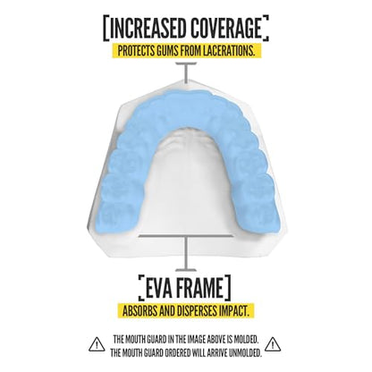 2 Pack Nxtrnd Classic Mouthguard, Custom Fit Sports Mouthpiece for Football, Boxing, MMA, Basketball, Hockey, Lacrosse, Youth & Adult (Columbia Blue) - color: Columbia Blue