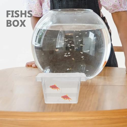 Wakauto Aquarium Fish Breeding Box with Suction Cup, Floating Dual-Layer Fish Hatchery Incubator Nursery Tank for Fry and Guppy Breeding