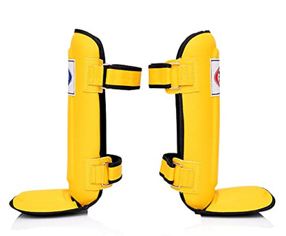 Fairtex SP3 Lightweight Shin Guards, Muay Thai MMA Avoid Shin Splints Gear - color: Yellow, size: Small/Kids