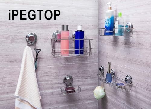 Rotate Lock Vacuum Suction Cups for Bath Shelf Shower Caddies, Two Suction Cup
