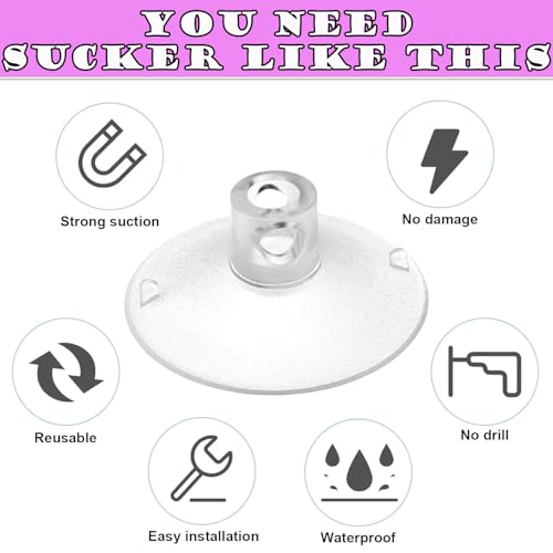 Cat Window Perch Suction Cup - 4 Pack Replacement Clear PVC Sucker Pads for Cat Hammocks, Beds, Perches - Strong & Powerful Large Suction Cups (3.4in/85mm)