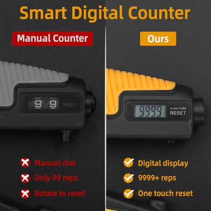 Grip Strength Trainer Adjustable 22-330 lbs with Electronic Counter, Hand Gripper Strengthener, Heavy Duty Forearm Strengthener, Wrist & Finger Exerciser for Grip Strength Training, Orange