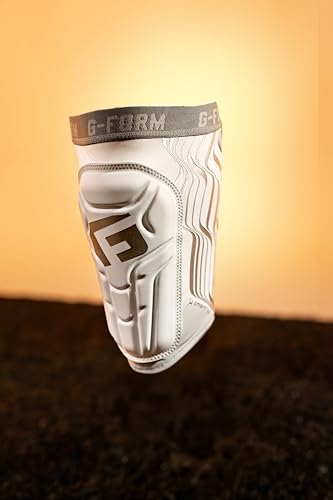 G-Form V2 Shin Guards NOCSAE, Adult - color: White/Platinum, size: Medium