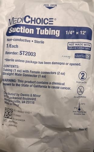 2 Pack Extended Suction Connection Tubes 1/4” x 12 ft | Flexible & Durable Replacement Tubing | Universal for various Devices