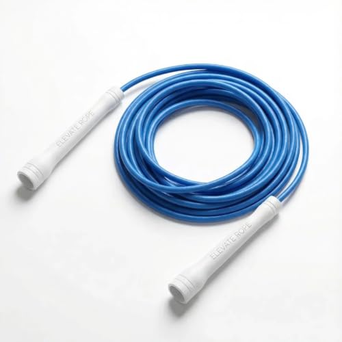 Elevate Rope Jump Rope for Men & Women, 5mm PVC Cable, 10 ft Adjustable - color: Royal Blue