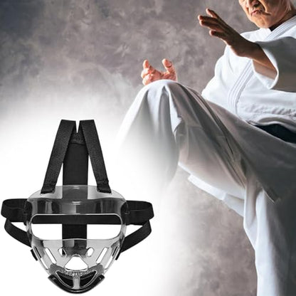 kowaku Transparent Taekwondo Sparring Mask, PC Face Shield with Chin Pad for Kickboxing Boxing Karate Training