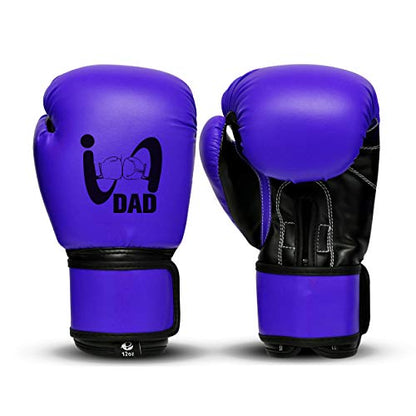 Ultimate - I Boxing Dad - Kids Boxing Gloves MMA Boxing Muay Thai Bag Work - color: Blue, size: 4 Oz