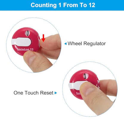 PATIKIL Golf Score Counter, Mini Golf Shot Stroke Attachment Counter - color: Pink White