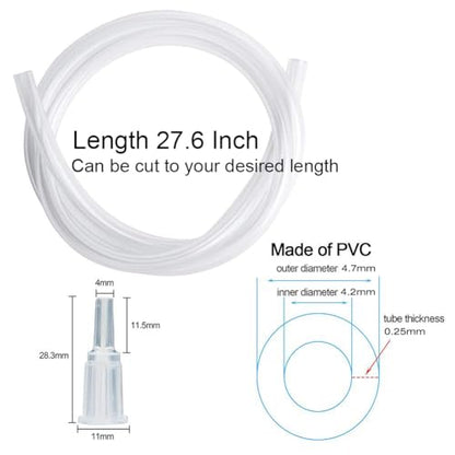 200ml Syringe with 27.6 Inch Tube and Needle 14G 1.5”, Large Plastic Syringe Individually Packaged for Scientific Labs, Watering, Refilling - style: 200 ml