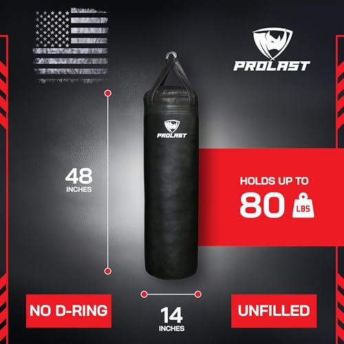 4 ft 80lb Heavy Boxing Punching Bag, Muay Thai, MMA, Strength Training Equipment, Hanging - color: Black, size: Unfilled without Bottom D-Ring