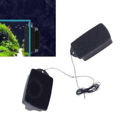 Black Plastic Aquarium Magnetic Cleaning Tool Floating Design Moss Remover Fish Tank Cleaner