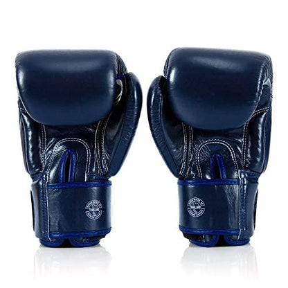 Fairtex BGV1 ONE Boxing Gloves, Leather Muay Thai MMA Kickboxing Training - color: Blue, size: 16 oz