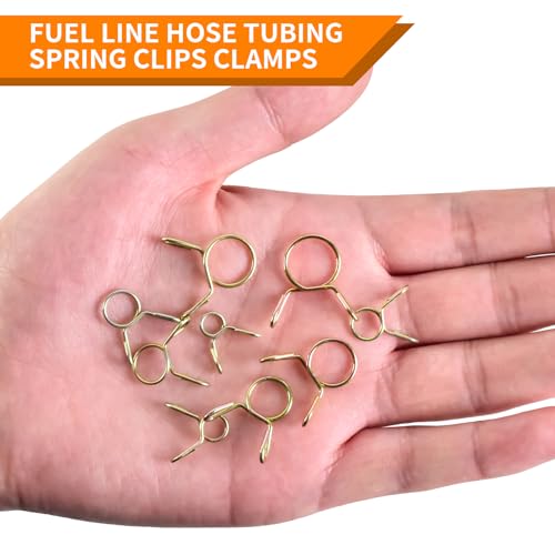 330PCS Spring Hose Clamps - Stainless Steel 5-13mm (1/4"-1/2") Secure Seal Clamps Kit for Automotive Fuel Lines, Water Pipes & Appliances, 9 Sizes Compact & Strong