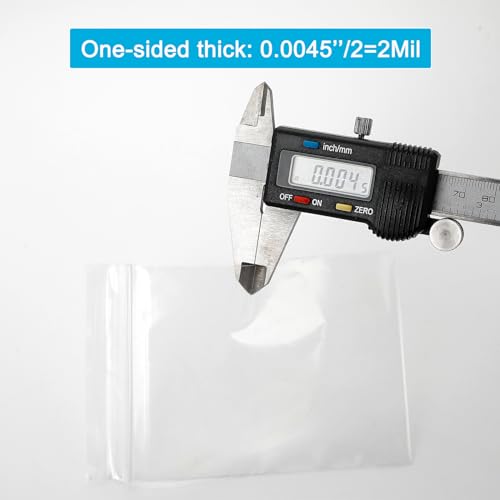 5''x 7'', (Pack of 200) 2 mil Thick Clear Plastic Reclosable Zip Poly with Resealable Lock Seal Zipper, Clear Small Zip Bag, Jewelry Bags, Candy Bags, Storage, Packaging & Shipping… - size: 5" x 7"