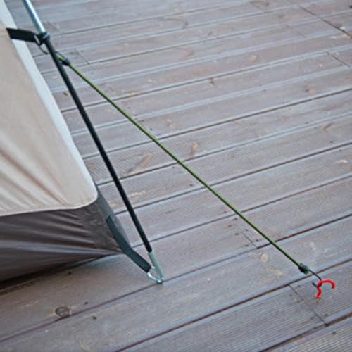 ULTECHNOVO 6pcs Outdoor Elastic Bungee Cords with Hooks 1.2m Long 8mm Thick Multi-Functional Tent Fixing Straps and Luggage Tie Rope Set (Yellow, Red, Green)