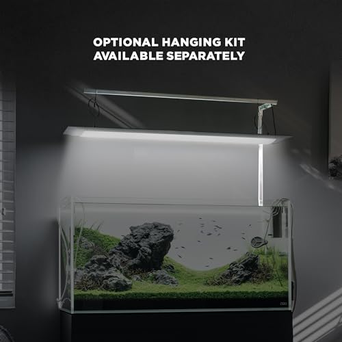 Flat One+ 24 in 24/7 Cycle Aquarium Light, Blue White Full Spectrum Colorfull LED Light, Fish Tank Light Brightness Dimmable & Color Temperature APP Controlled, Sunrise & Sunset, Pendant Style