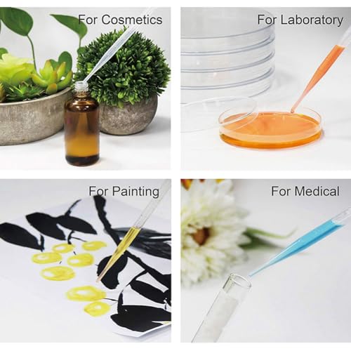 50Pcs 2ML Plastic Dropper Small Dropper Tool White Refillable Clear Essential Oil Laboratory Liquid Calibrated Eye Pipettes for Essential Oils Liquids Resin Activities Crafts Accessories - size: 5.91x0.47 inch(15x1.2cm)