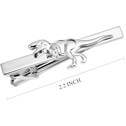 HAWSON 2/2.2 Inch Various Tie Clips for Men Unique, Personalized Novelty Tie Bars Pins Tacks, Funny Theme Wedding Holiday Gifts for Husband Groomsmens - style: Dinosaur