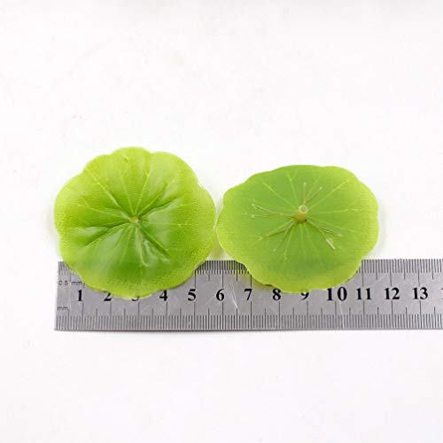 PRETYZOOM 90pcs Mini Artificial Floating Foam Lotus Leaves Lily Pads Artificial Foliage Pond Decor for Pond Pool Home Aquarium Decoration (2.36")