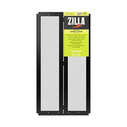 Zilla Pet Reptile Terrarium Fresh Air Screen Cover with Center Hinge 20" x 10"
