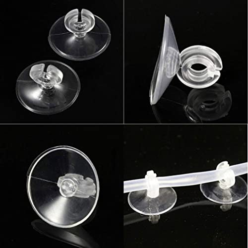 20Pcs Aquarium Fish Tank Suckers Suction Cups Holders Clips Clamps for 4/6mm Airline Tube