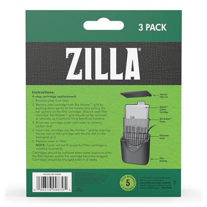 Zilla Replacement Filter Cartridges Medium, 3 Count ( Pack of 1) - size: Medium