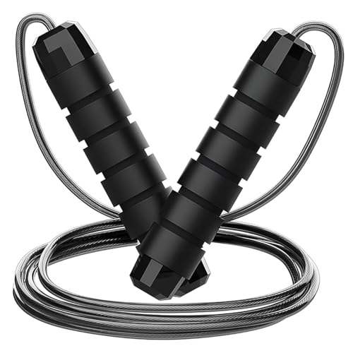 ：Adjustable Jump Rope, Speed Skipping Rope with Ball Bearings for Fitness