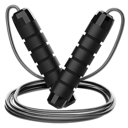 ：Adjustable Jump Rope, Speed Skipping Rope with Ball Bearings for Fitness