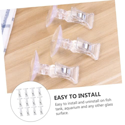 15pcs Suction Cup Clamps Feeding Tools for Fish Tank Aquarium Seaweed Clip Set Suitable for Aquatic Pets and Professional Aquarium Use