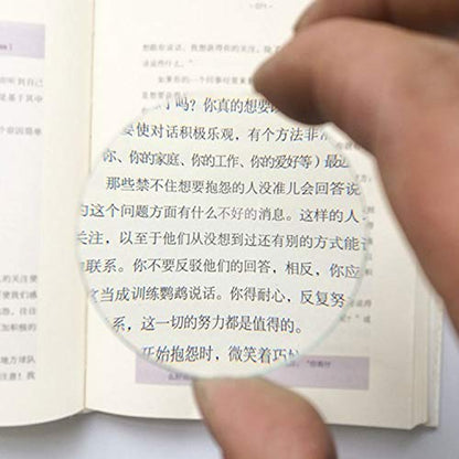 Replaceable Magnifying Glass Optics Lens 30x 50mm Double Convex Lens for Reading Small Prints,Maps,Book,Documents,Insect Inspection,Jewelry, Rocks,Coins, Low Vision