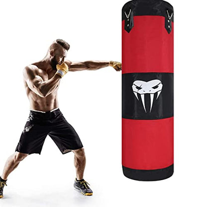 SOTF Heavy Bag Boxing Set Punching Bags for Adults Heavy Duty Hanging Punching Bag Unfilled - color: Red, size: length 120cm