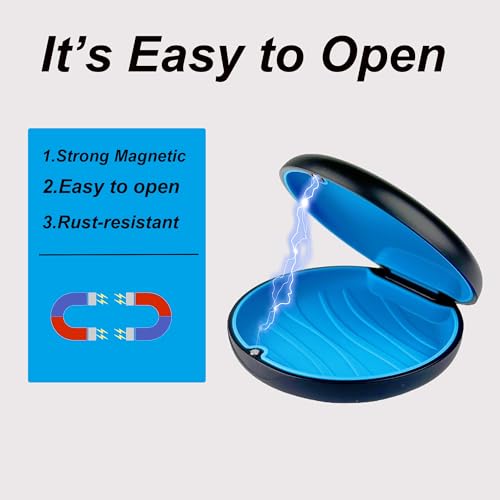 2 Pack Retainer Case Compatible with Invisalign, Aligner Cases - color: Black