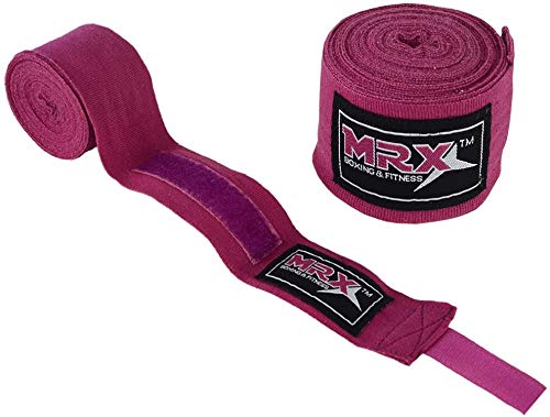 Boxing Hand Wraps 100% Cotton Multi Colors Great for MMA Boxing Muay Thai Kick Boxing Training Wris Support Wraps 180 Inches Length - color: Burgunday