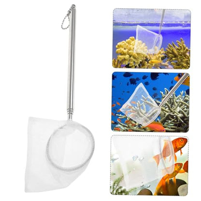 UPKOCH Mini Telescopic Aluminum Alloy Fishing Net Lightweight Compact Shrimp Scoop for Aquarium Use Delicate