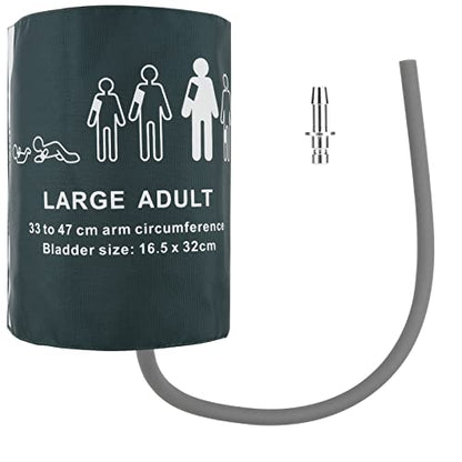 Cosmos Blood Pressure Monitor Replacement Cuff with Metal Air Hose Connector for Blood Pressure Monitor and Machine for 33-47 cm Upper Arm Circumference (Large Adult Size) - style: Large Adult size