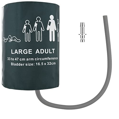 Cosmos Blood Pressure Monitor Replacement Cuff with Metal Air Hose Connector for Blood Pressure Monitor and Machine for 33-47 cm Upper Arm Circumference (Large Adult Size) - style: Large Adult size