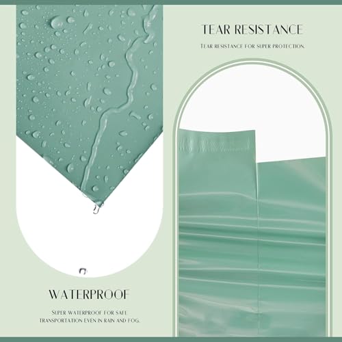 Metronic Poly Mailers 14.5X19 1000 Pack, Strong Adhesive Shipping Bags for Clothing, Waterproof and Tear-Proof Shipping Envelopes, Packaging Bags Mailers Poly Bags in Grayed Jade Green - color: Grayed Jade Green, size: 14.5x19 1000PC