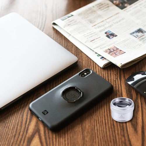 30X Magnifying Glass Portable Pocket Reading Magnifier Alloy Optics Loupes Mini Desk Magnifier Loop Microscope Lens for Jeweler Coins Maps Antiques Magazines Electronics - color: Silver