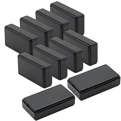 Project Box 10 Pieces ABS Plastic Electrical Project Case Small Junction Box for Electronics Black 2.0 x1.1 x0.6 inch (50 x 28 x 15 mm) - size: 2.0" x1.1" x0.6"(10pc)