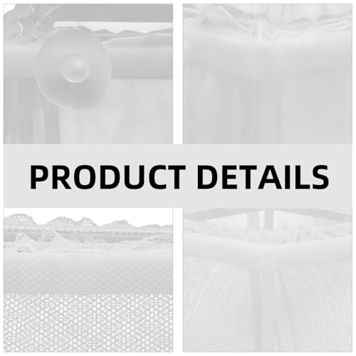 2pcs Fish Isolation Network Aquarium Betta Aquarium Skimmer Betta Fish Tank Fish Netting Turtle Tank Fish Mesh Breeder Fish Tank Breeding Pool Pond White Plastic and Gauze