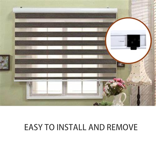 4 PCS Mountings Brackets Universal Roller Shade Hardware Roller Shade Brackets Outside Mount Blinds Aluminum Cordless Bracket for Indoor/Outdoor Roller Blind Replacement Accessory (2, Black)