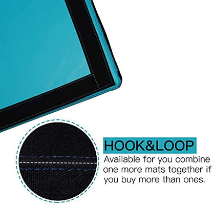 Polar Aurora 4'x8'x2 Thick Folding Gymnastics Exercise Mat Aerobics Stretching Yoga Mats - color: Blue-green