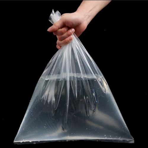 100 Pcs 6"x12" Clear Fish Shipping Bags, Leak-Proof, 2 Mil Thick Plastic Bags for Live Fish Transport and Storage