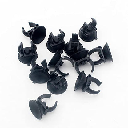 Aquarium Heater Holder Suction Cup Clip Black for Fish for Tube Hose Plant Decoration Sucker Dia 1.34" Clip Dia 0.9 Aquarium Heater Holder Suction Cups