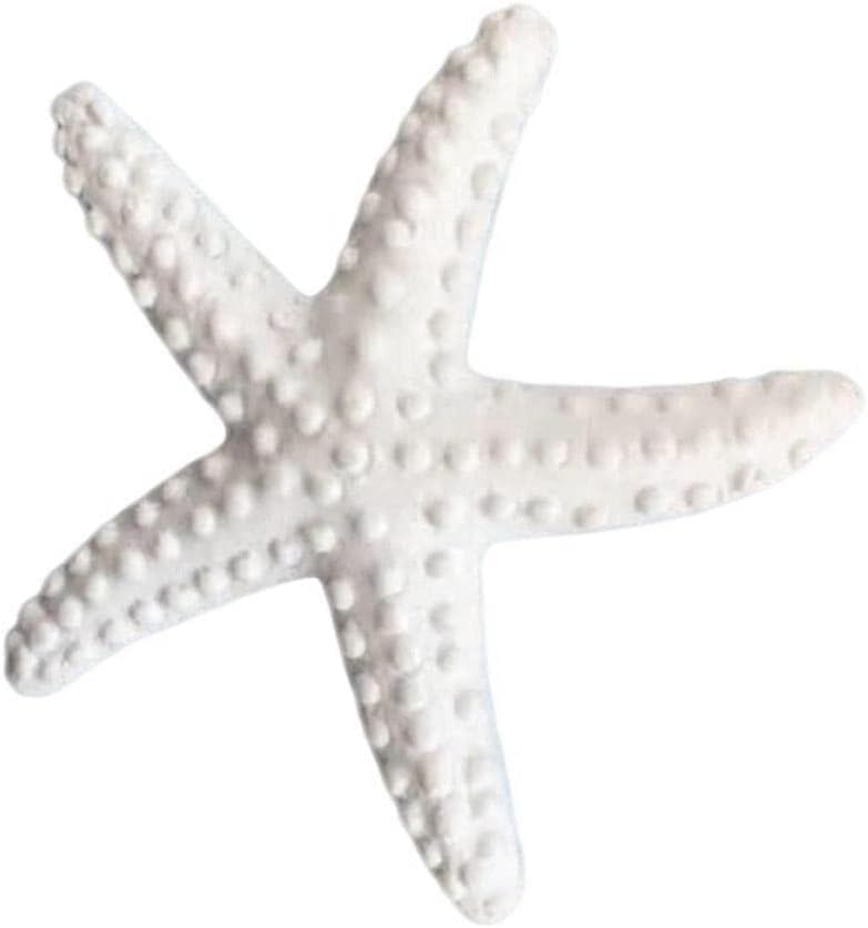 1Pc White Resin Ocean Beach Starfish Natural Seashell Starfish Ornaments for Wedding Decor Beach Theme Party Home DIY Craft Fish Tank Holiday Decoration, Vase Filler, Home and Kitchen