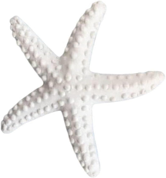 1Pc White Resin Ocean Beach Starfish Natural Seashell Starfish Ornaments for Wedding Decor Beach Theme Party Home DIY Craft Fish Tank Holiday Decoration, Vase Filler, Home and Kitchen