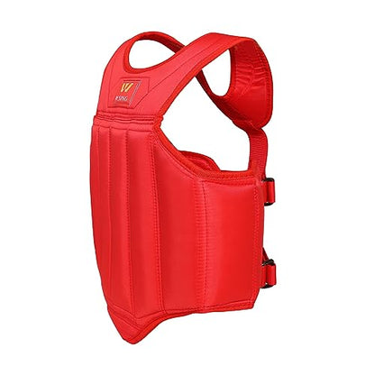 Wesing Martial Arts Muay Thai Boxing Chest Protector MMA Sanda Chest Guard - size: Large, style: Red