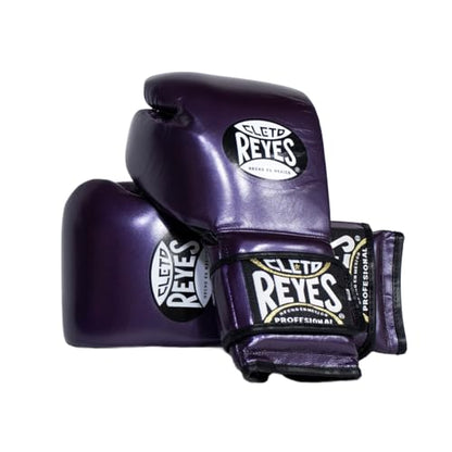 CLETO REYES Training Boxing Gloves with Hook and Loop Closure for Sparring and Heavy Punching Bags, Men and Women, MMA, Kickboxing, Muay Thai - color: Metallic Purple, size: 14oz.