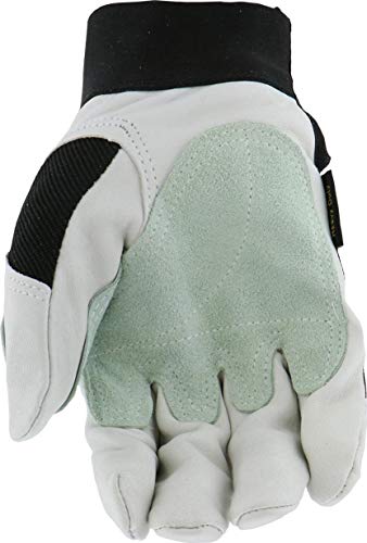 IRONCAT 86552 Goatskin Grain Goat Gloves-Medium, Reinforced Palm and Thumb, Hook and Loop Closure - size: Medium