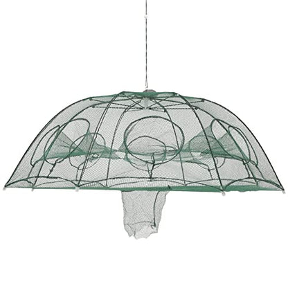 Fishing Net Portable and Foldable Umbrella Fishing Bait Net - Easy to Use Fishing Tool for Crayfish,Shrimp,Crab, Catfish